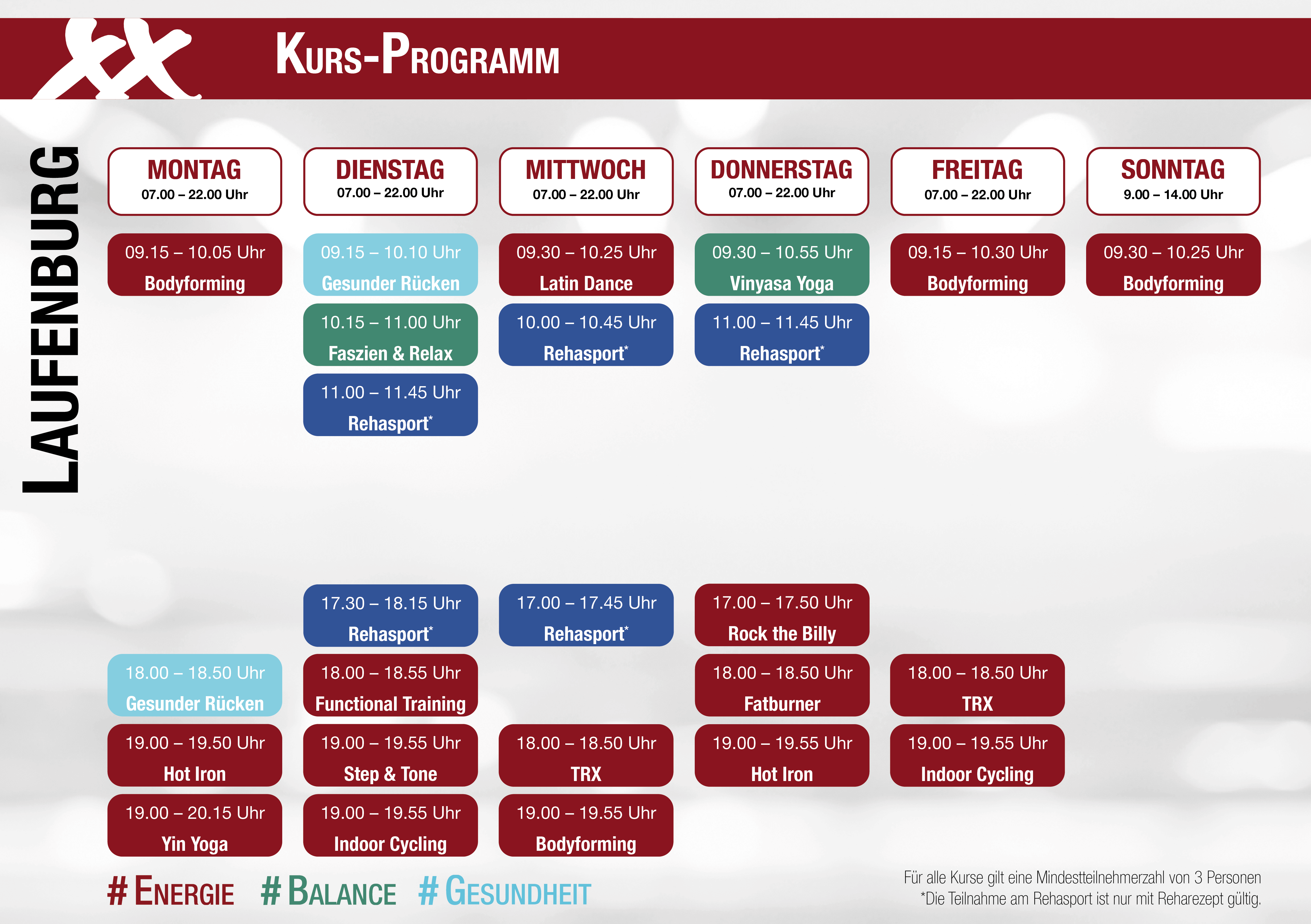 Kursplan Im Maxx Gesundheitszentrum